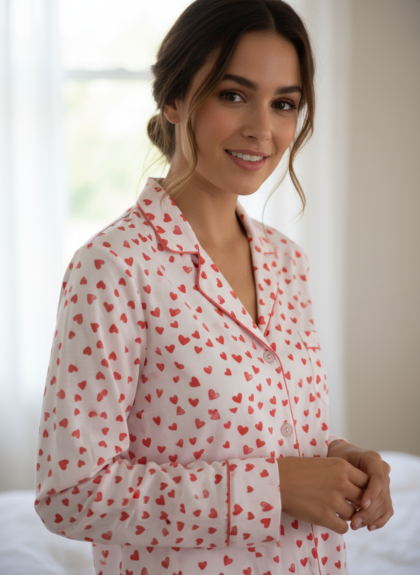 Noble Mount - Vendita all'ingrosso Completo pigiama - Donna - Set pigiama da donna in popeline di cotone 100%35