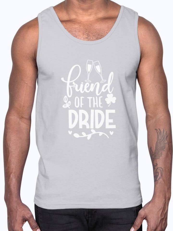 Friend of the Bride- Bridal and Wedding - Cotton Tank for wholesale by tshirt unlimited
