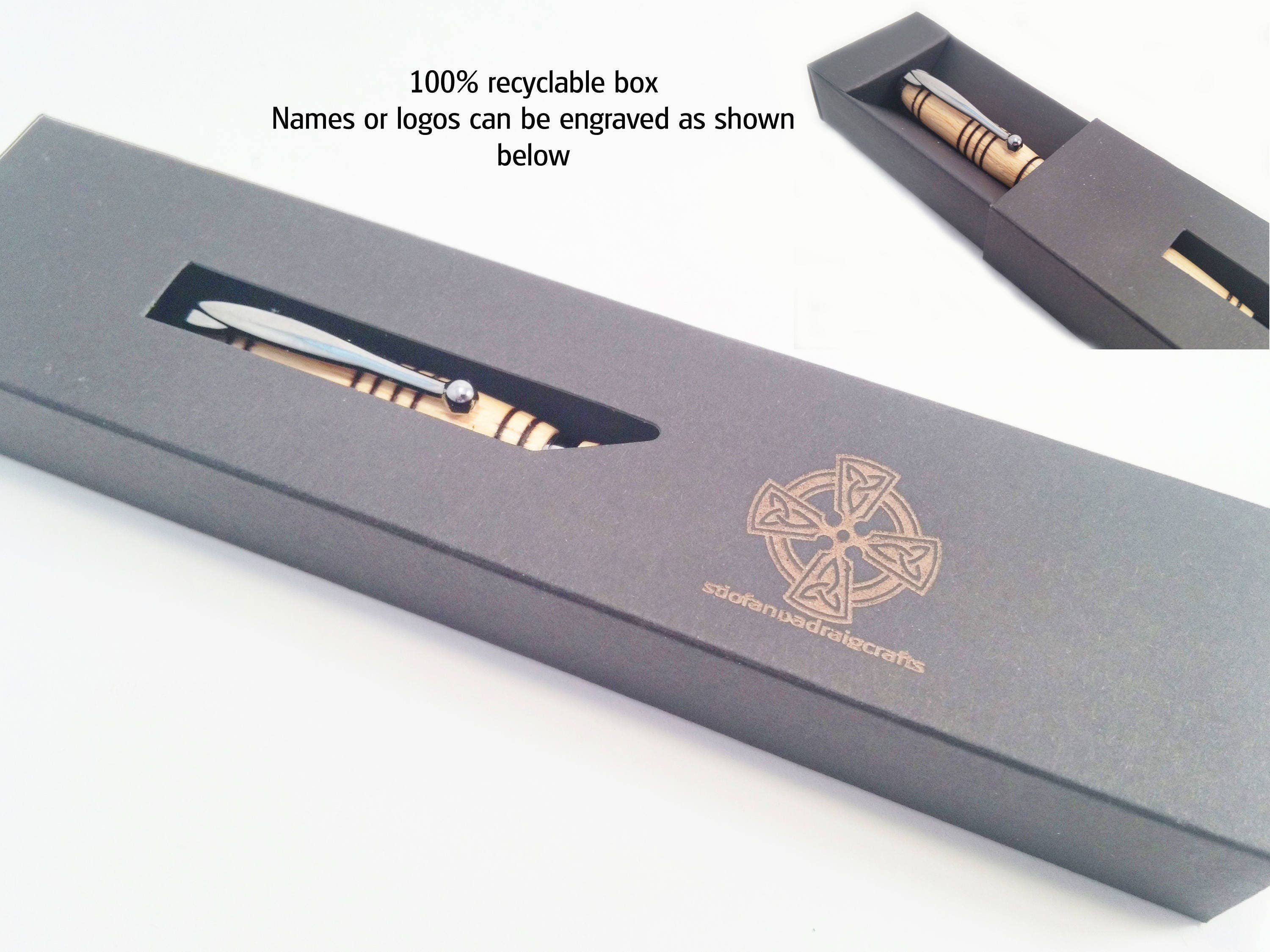 Bog and Brass - Vente Stylos - Stylo en bois de chêne des tourbières irlandaises et cuivre4