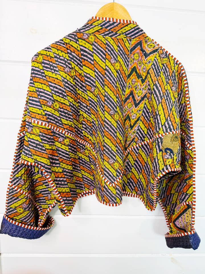 Folklore Couture - Wholesale Jacket - Women's - Kantha Quilted Jacket – Patchwork One-of-a-Kind Coat 6