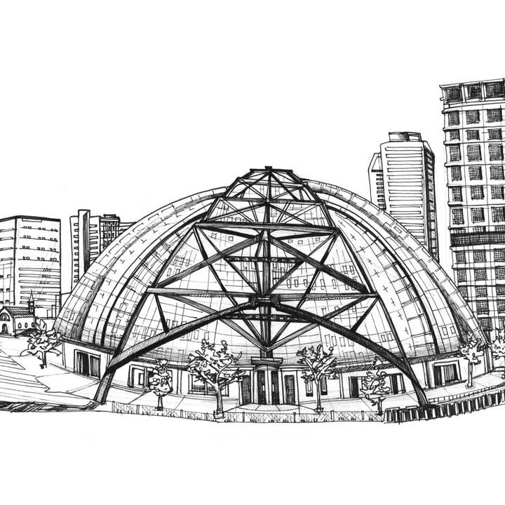 Civic Arena, Pittsburgh Sports | Art Print for wholesale by KLoRebel Art Co.