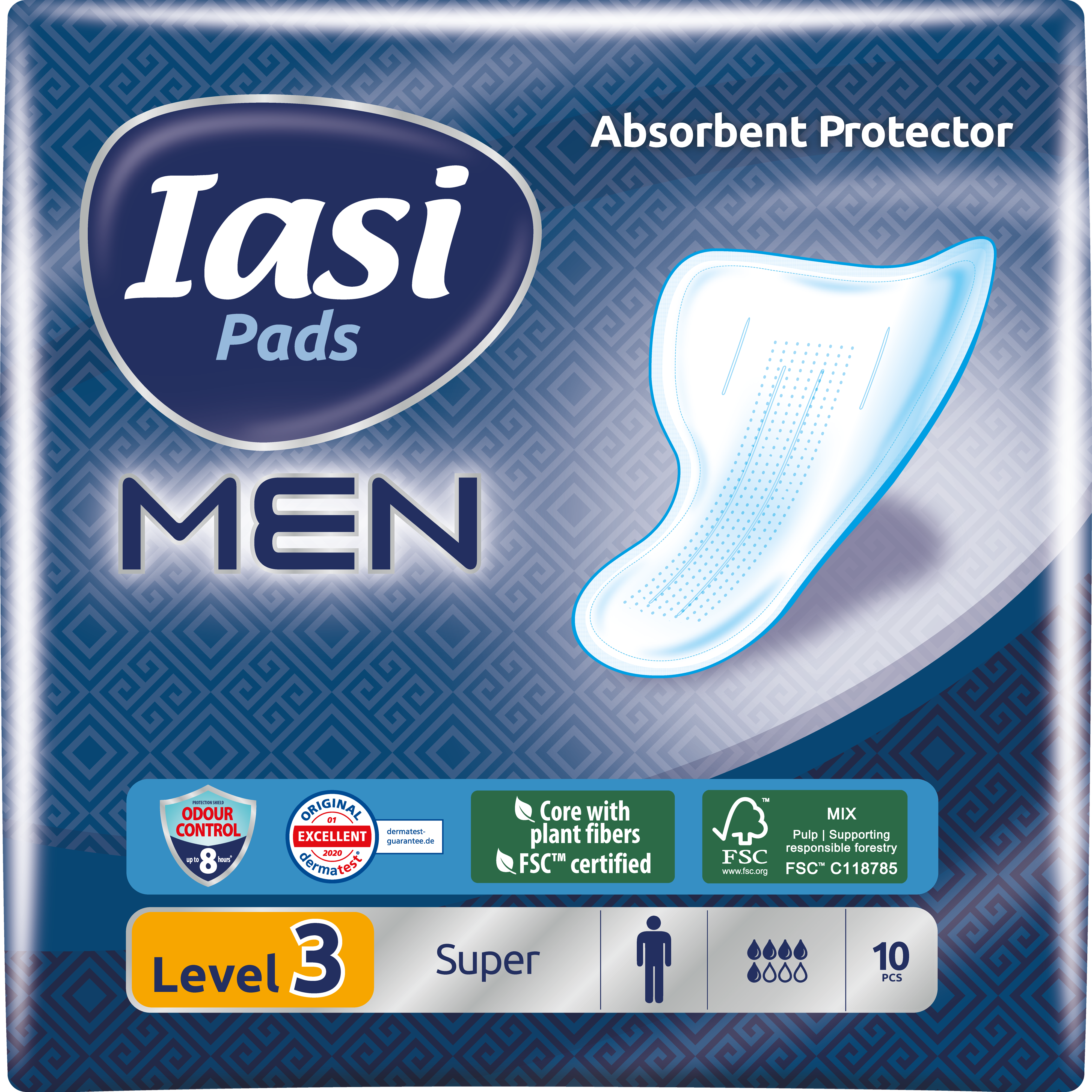 Babylino - Wholesale Incontinence Aid - IASI Men Absorbent Shields Level 3, 10 Units0