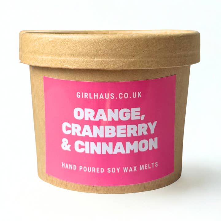 Orange, Cranberry & Cinnamon Wax Melts for wholesale by Girl Haus