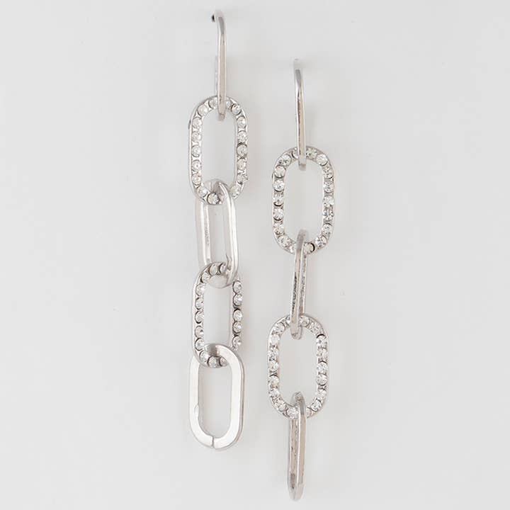 3AM BY H&D ACCESSORIES - Wholesale Dangle Earrings - Rhinestone Chain Earrings