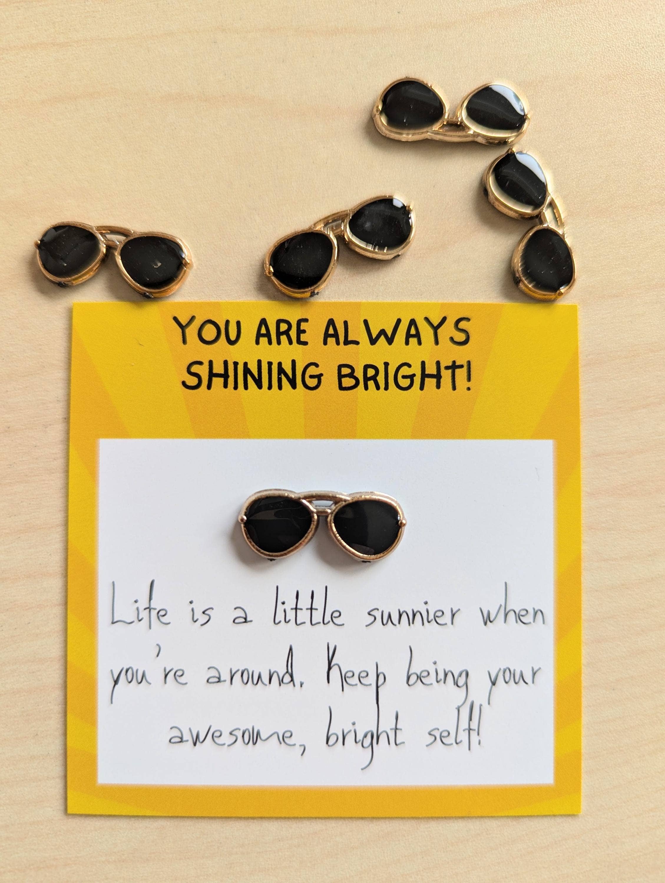 Uplifted Ink – wholesale Everyday greeting card – Mini Card with Sunglasses Figurine - Encouragement Gift3