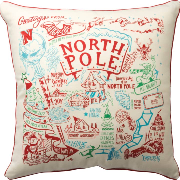 Primitives by Kathy - Wholesale Throw/Decorative Pillow - North Pole Pillow