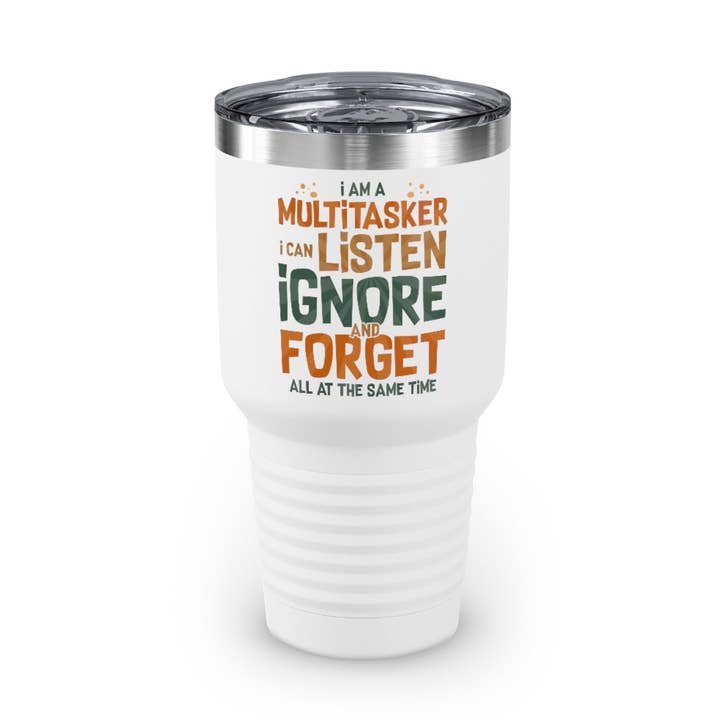 Gobelet en acier inoxydable de 30 oz, couleurs humoristiques, je suis un développeur multitâche, travailleur multitâche, introvertis, sarcasme, dictons, citation sarcastique pour la vente par Teegarb LLC