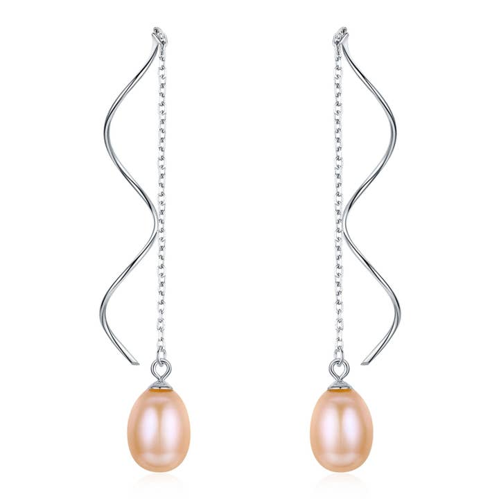 Elegante Pearl Wave Oorbellen voor wholesale door Timeless Pearl