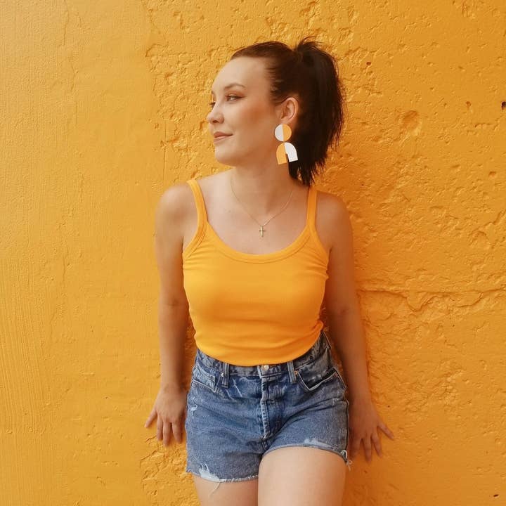 That Clay Girl Co. - Wholesale Dangle Earrings - Polymer Clay Earrings | Two Tone Earrings | UTK | Vols1