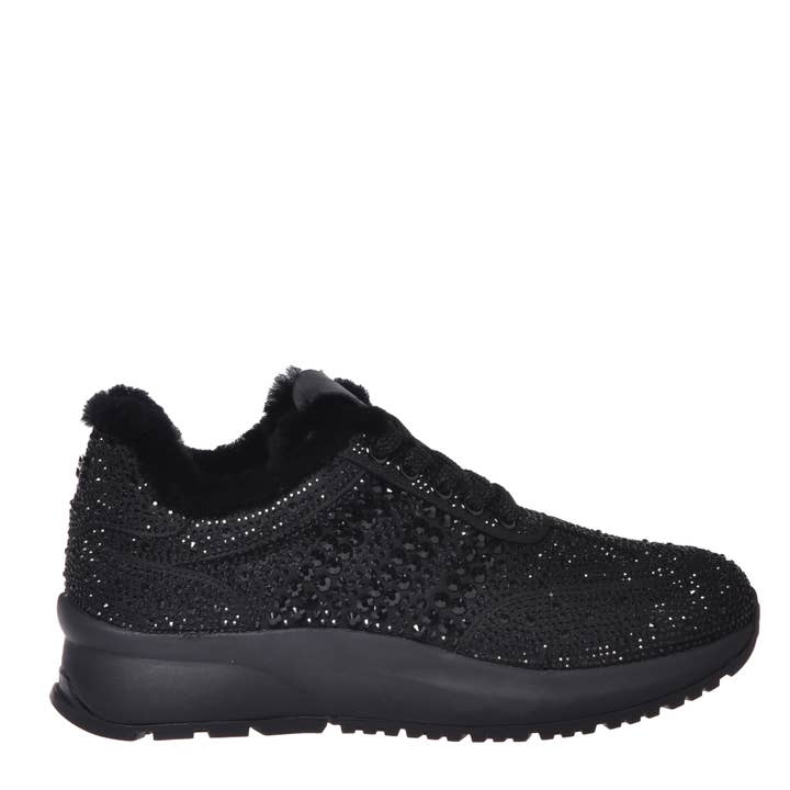 Sneaker S.Suede & Strass Black for wholesale by Baldinini