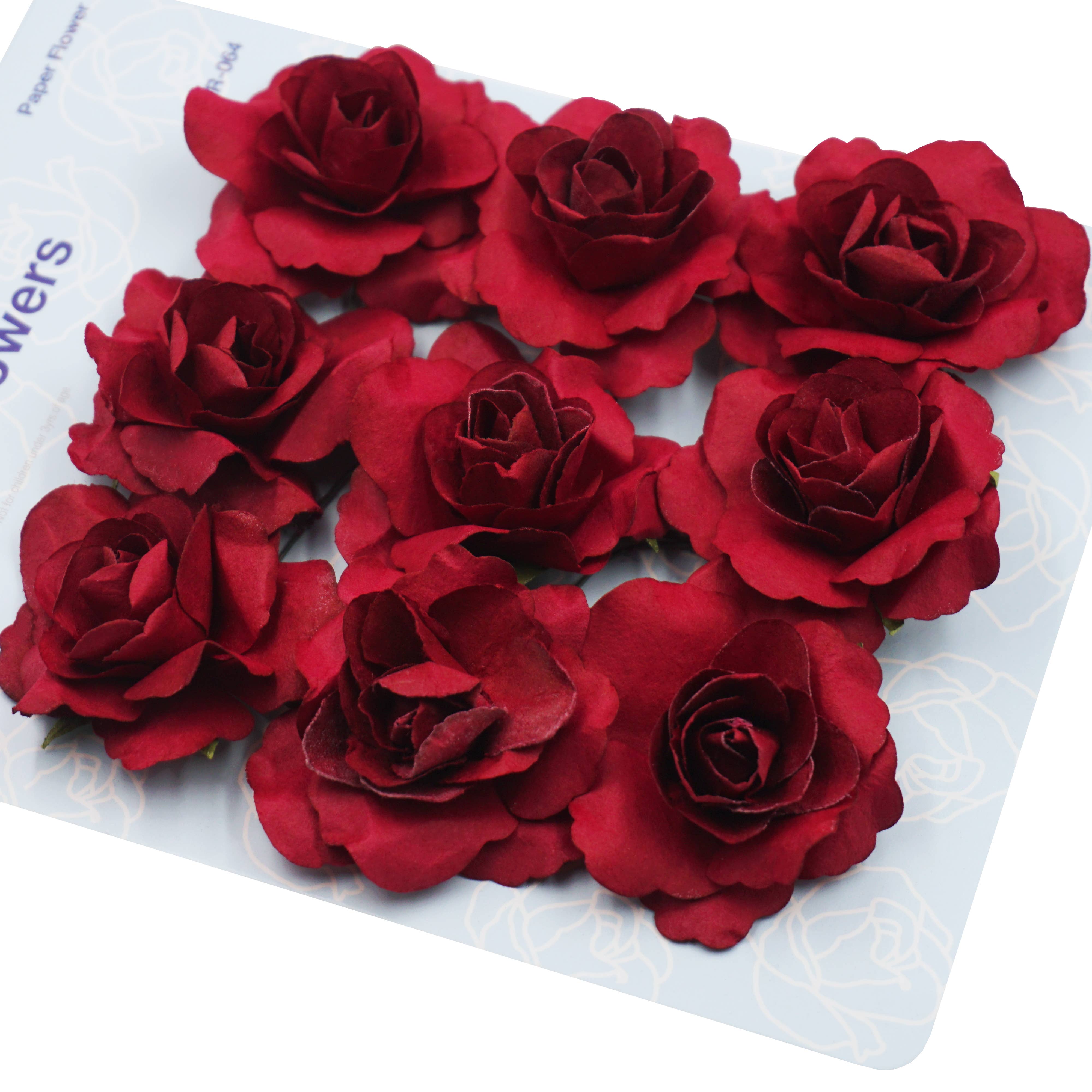 Angels Craft - Vente Fleurs artificielles - Fleurs en papier 1,72 po (roses) avec fil, 9 carats0