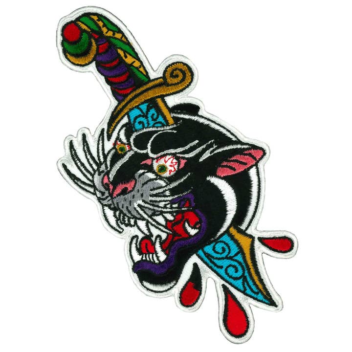 MULTI Hot Leathers 2.5"Panther Tattoo Patch for wholesale on Faire