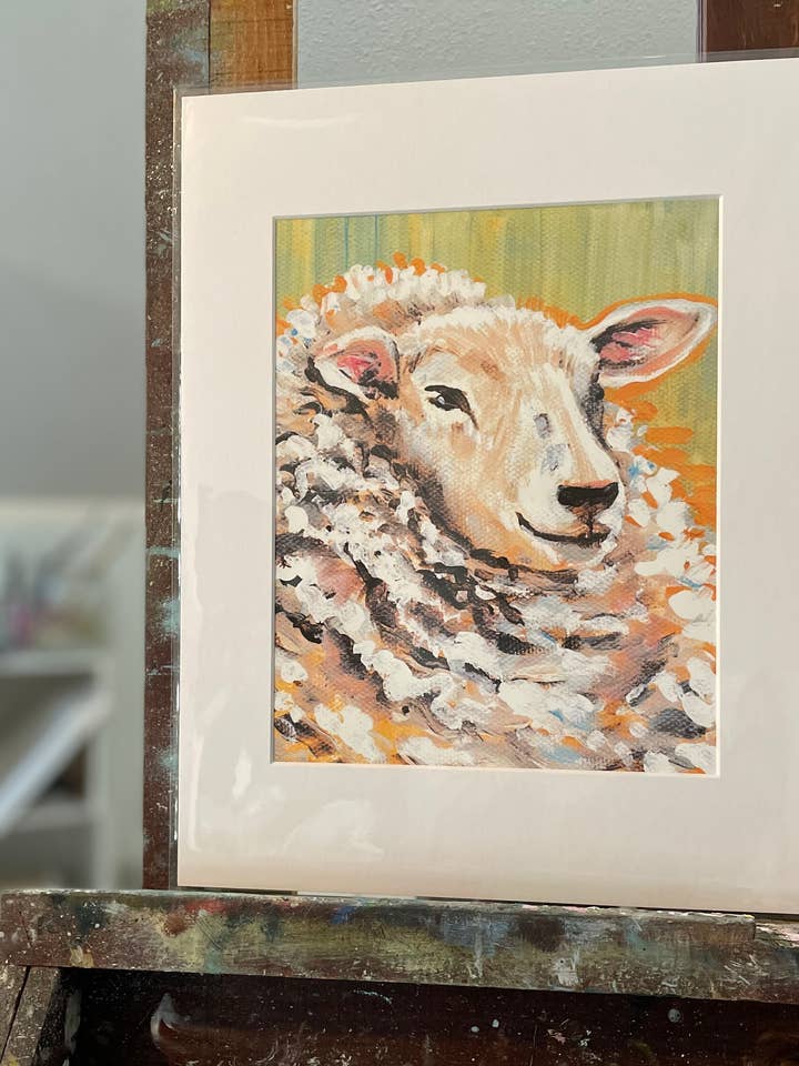 Sheep Art Print for wholesale by Megan Gray Art