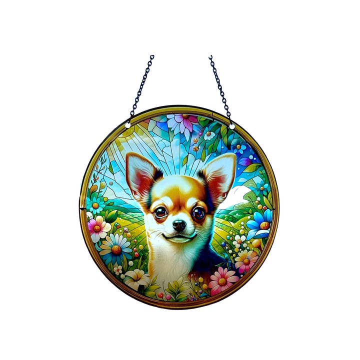 Chihuahua zonnevanger van acryl met ketting #SC414 van d'ears voor wholesale door d'ears inc.