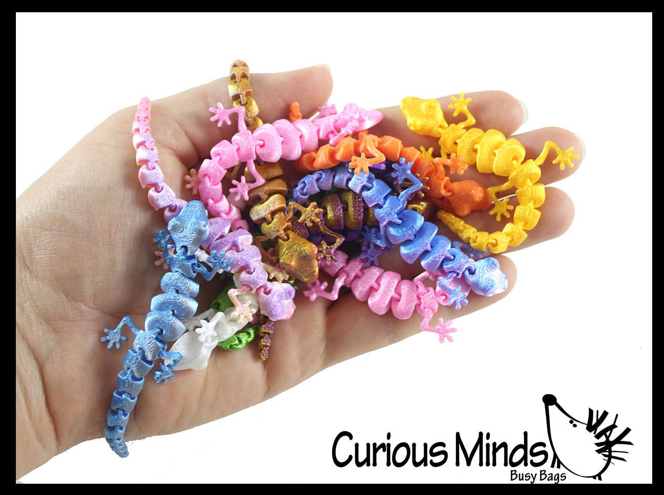 Curious Minds Toys - Wholesale Fidget Toy - Kids - 1 - Tiny 3D Printed Mini Gecko Lizard Wiggle Articulated Joi5
