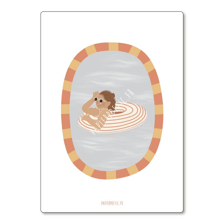 Cartão "Medalhão de natação" por atacado de Papier Poetic