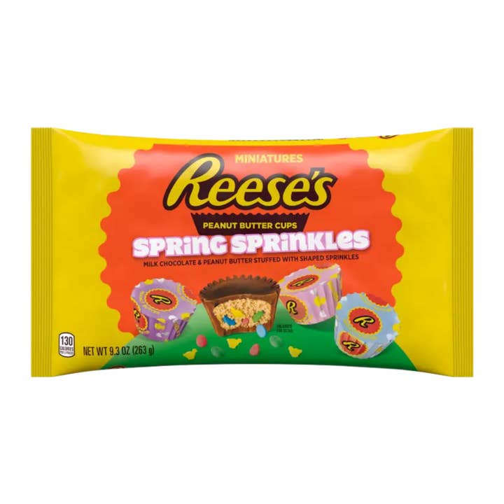 I Got Your Candy - Wholesale Chocolate Covered Sweets - Reese's Spring Sprinkles Miniatures Peanut Butter Cups 9.3oz