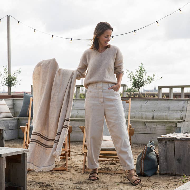 Libeco Home - Wholesale Chair Cushion - The Belgian Pillow Cover Tinos3