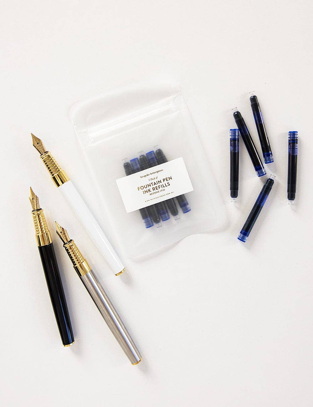 Bespoke Letterpress - Wholesale Pen - Silver Fountain Pen (Boxed)8