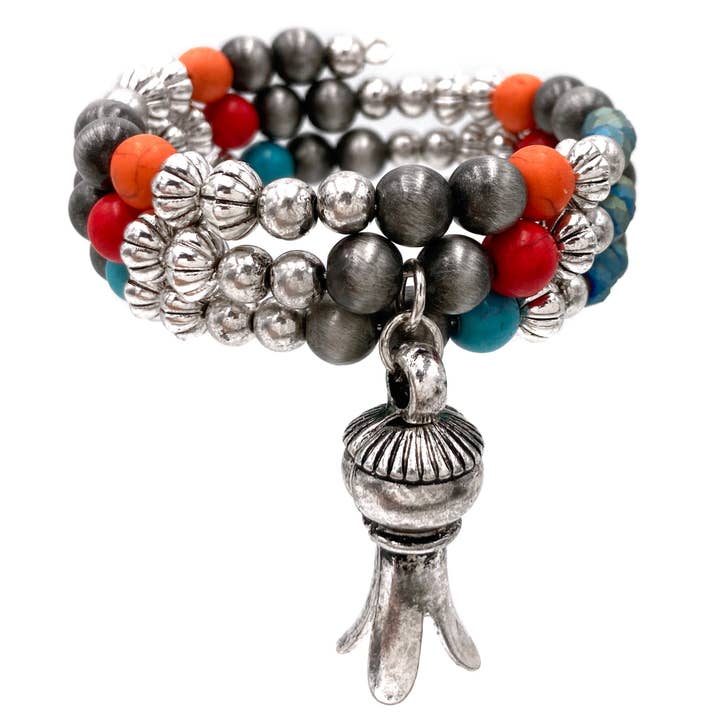 Navajo Beads Southwestern Wrap Bracelet for wholesale by Lunar Deer