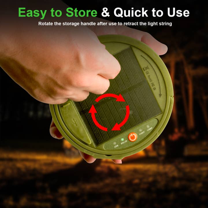 EP Design Lab - Wholesale String Lights - Solar Powered Waterproof Color Changing Camping String Light