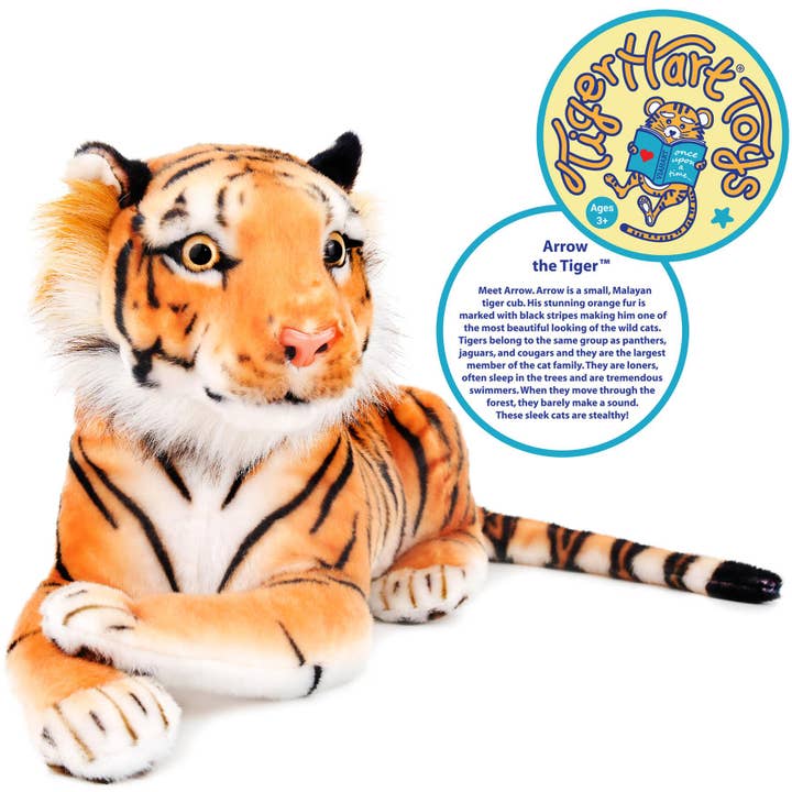 VIAHART Toy Co. - Wholesale Stuffed/Plush Toy - Kids & Baby - Arrow The Tiger - Squeeze Me! | 17 Inch Stuffed Animal Plush2