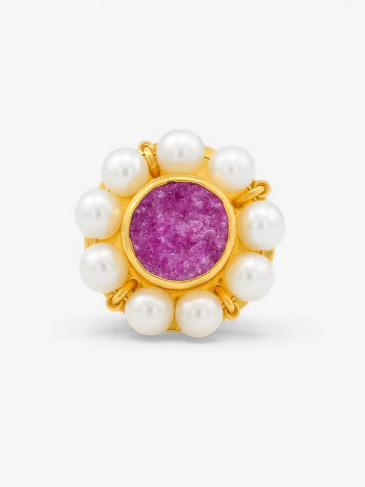 Anillo Lulú magenta para venta al por mayor de Woonder