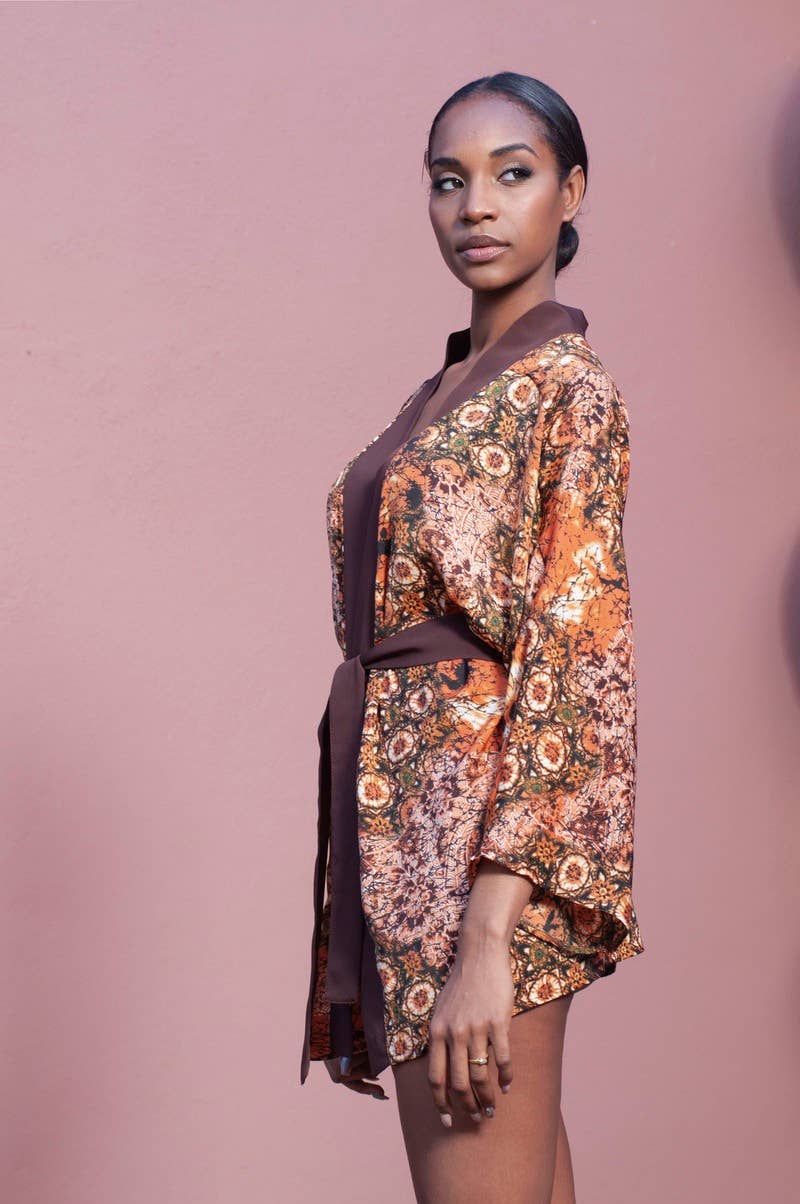 REMOVED BRAND - Wholesale Kimono - Women's - Japanese style kimono brown1