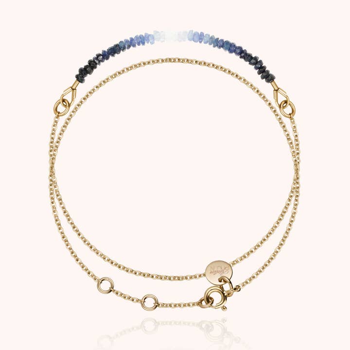 Double Tour Kettenarmband — blauer Saphir für den Großhandel von Atelier Paulin US