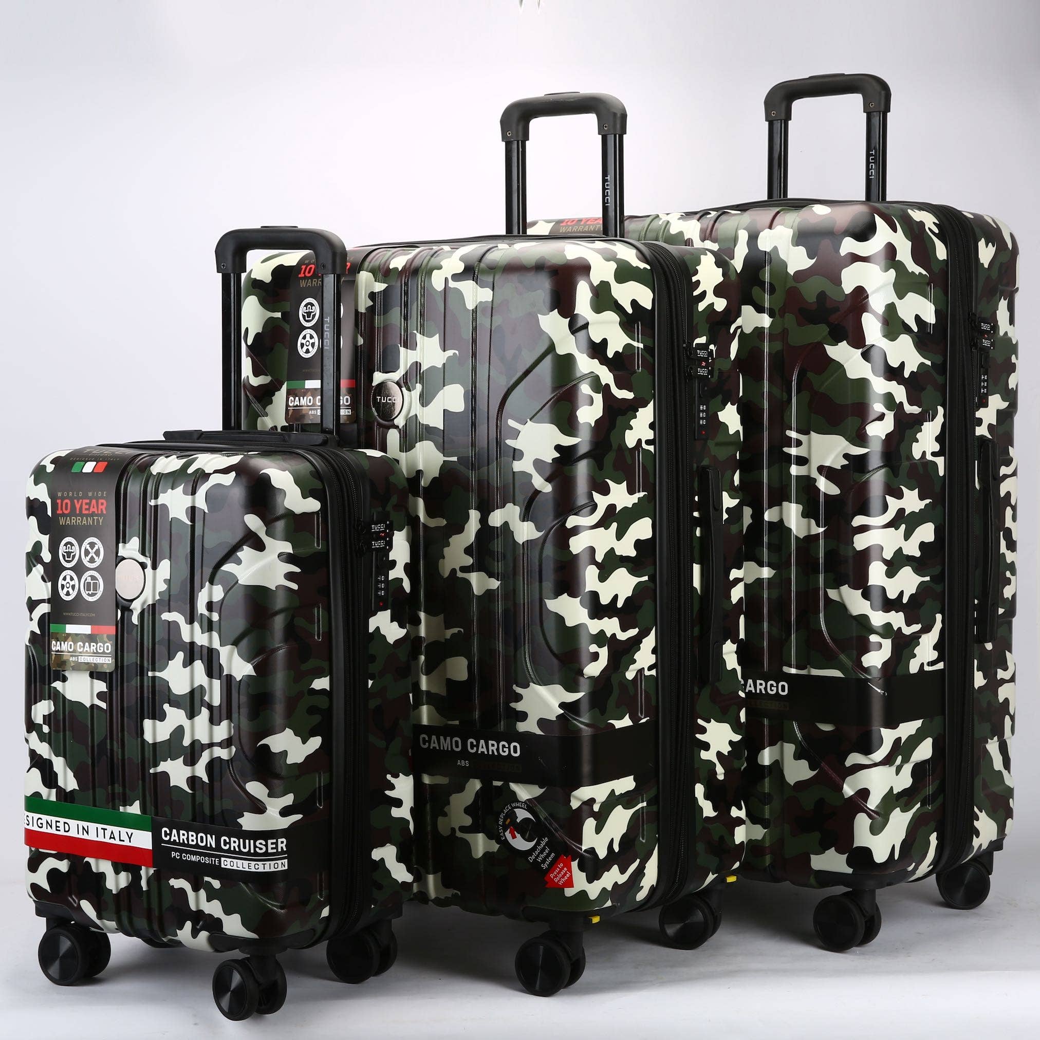 Titanio Travel Goods Group - Wholesale Luggage - TUCCI Armata Camo 3-Piece Luggage Set17