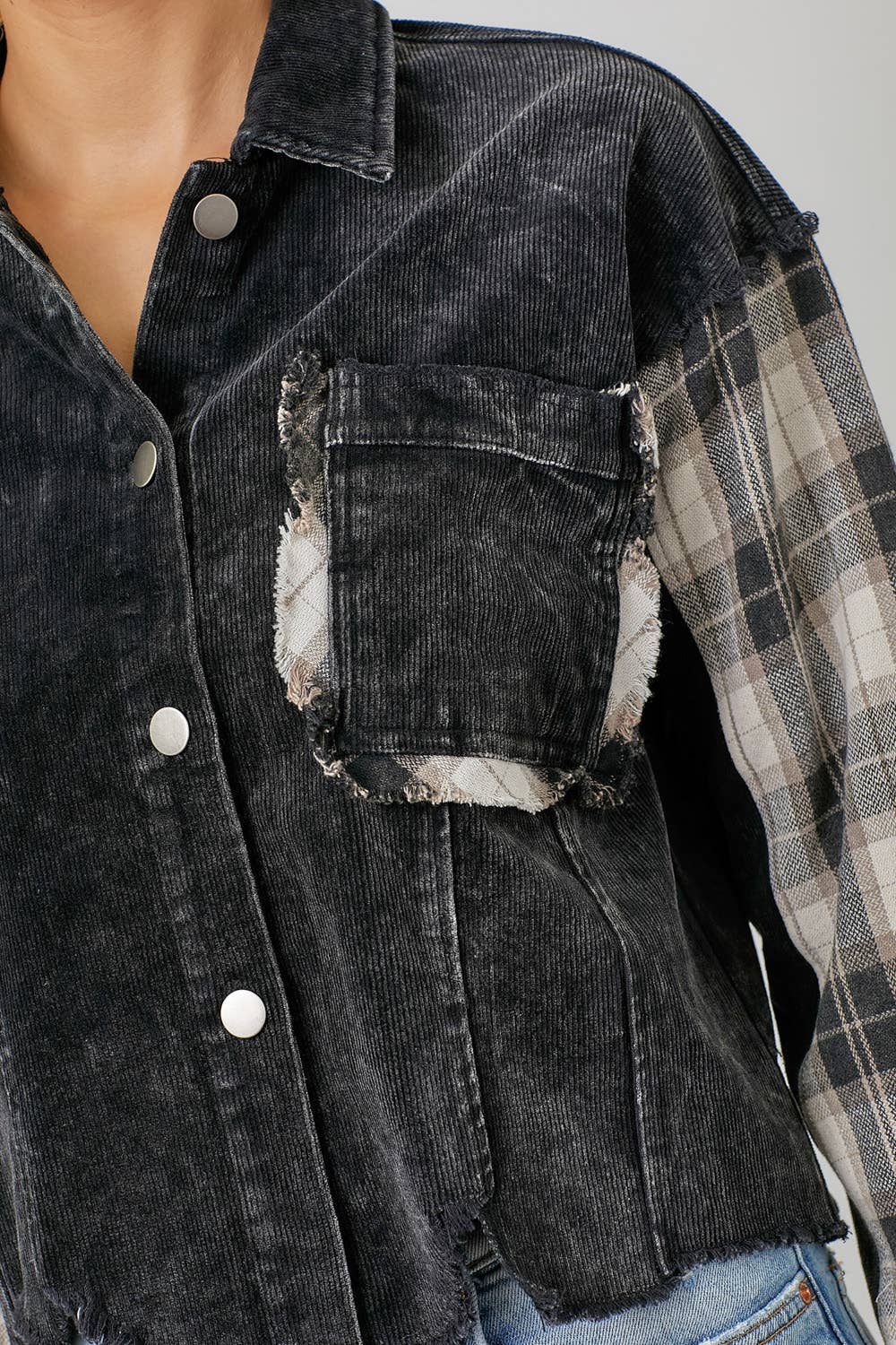 Mystree - Venta al por mayor Chaqueta - Mujer - Chaqueta de pana a cuadros 60304 11