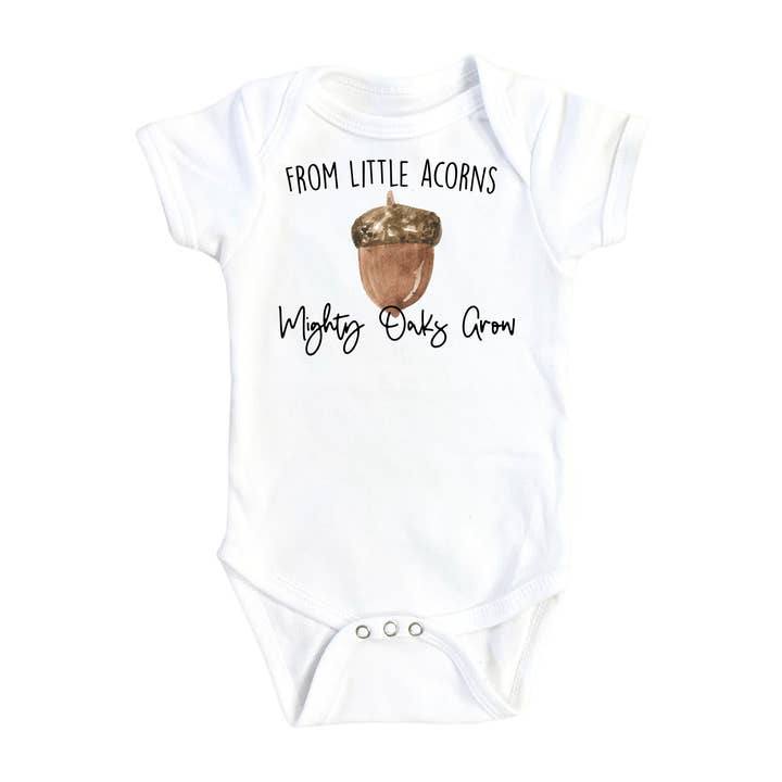 Mighty Acorn Oak - Vêtements pour bébés garçons et filles, body amusant et mignon pour nouveau-né pour la vente par North Fork Forager LLC