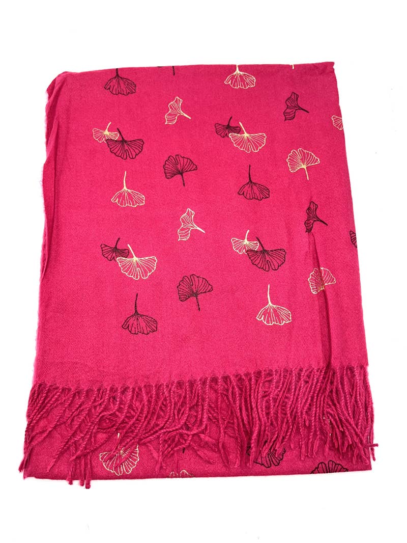 LINETA – wholesale Slöja - Dam – HH-191 Gingko förgylld halsduk6