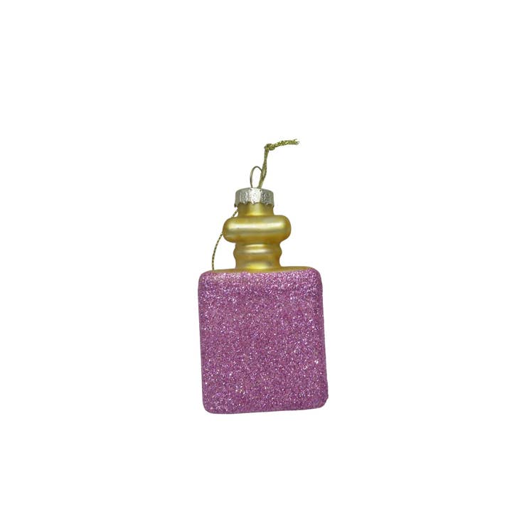 Housevitamin bv - Wholesale Ornament - Xmas Hanger - Parfume - Glass - 5x2,5x9,5cm