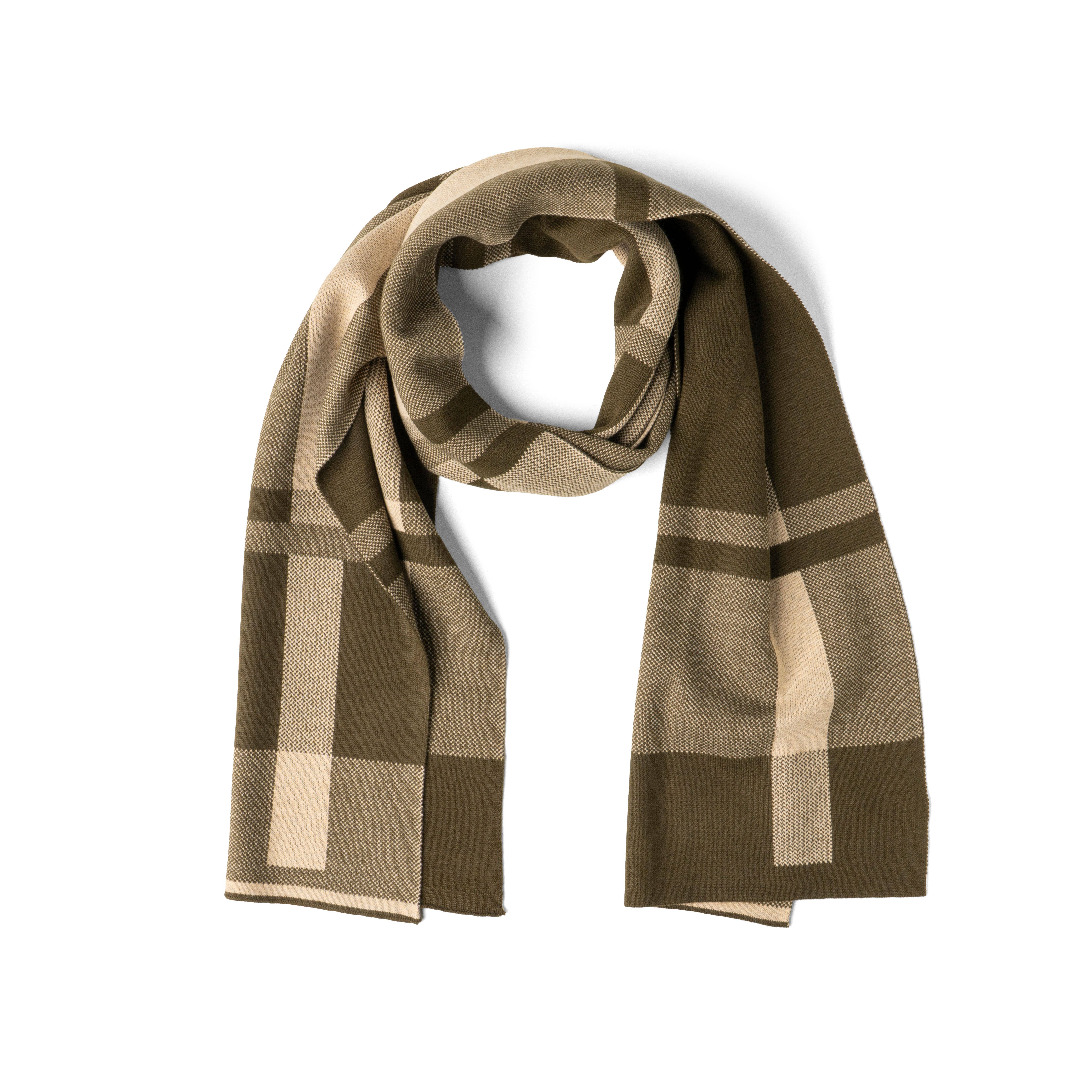 DM Merchandising - Wholesale Scarf - Men's - Britt's Knits Gentleman's Plaid Knit Scarf Open Stock3