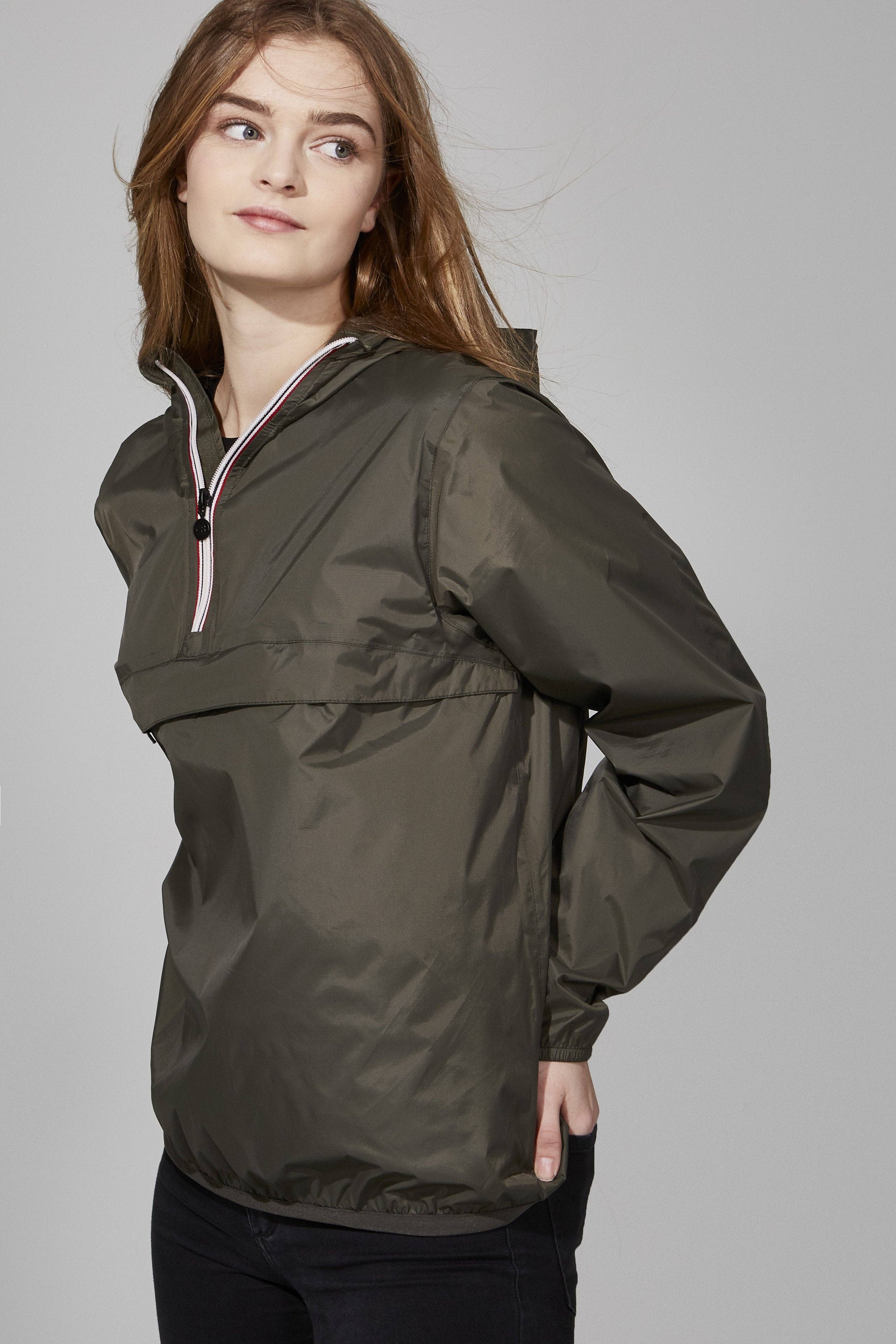 O8 Lifestyle – wholesale Raincoat – Women's – Torba Quarter Zip light Packable Rain Jacket4