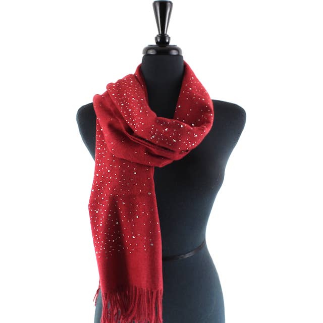 Pretty Persuasions - Wholesale Scarf - Women's - S23230 Mischa Rhinestones Embellishment Scarf