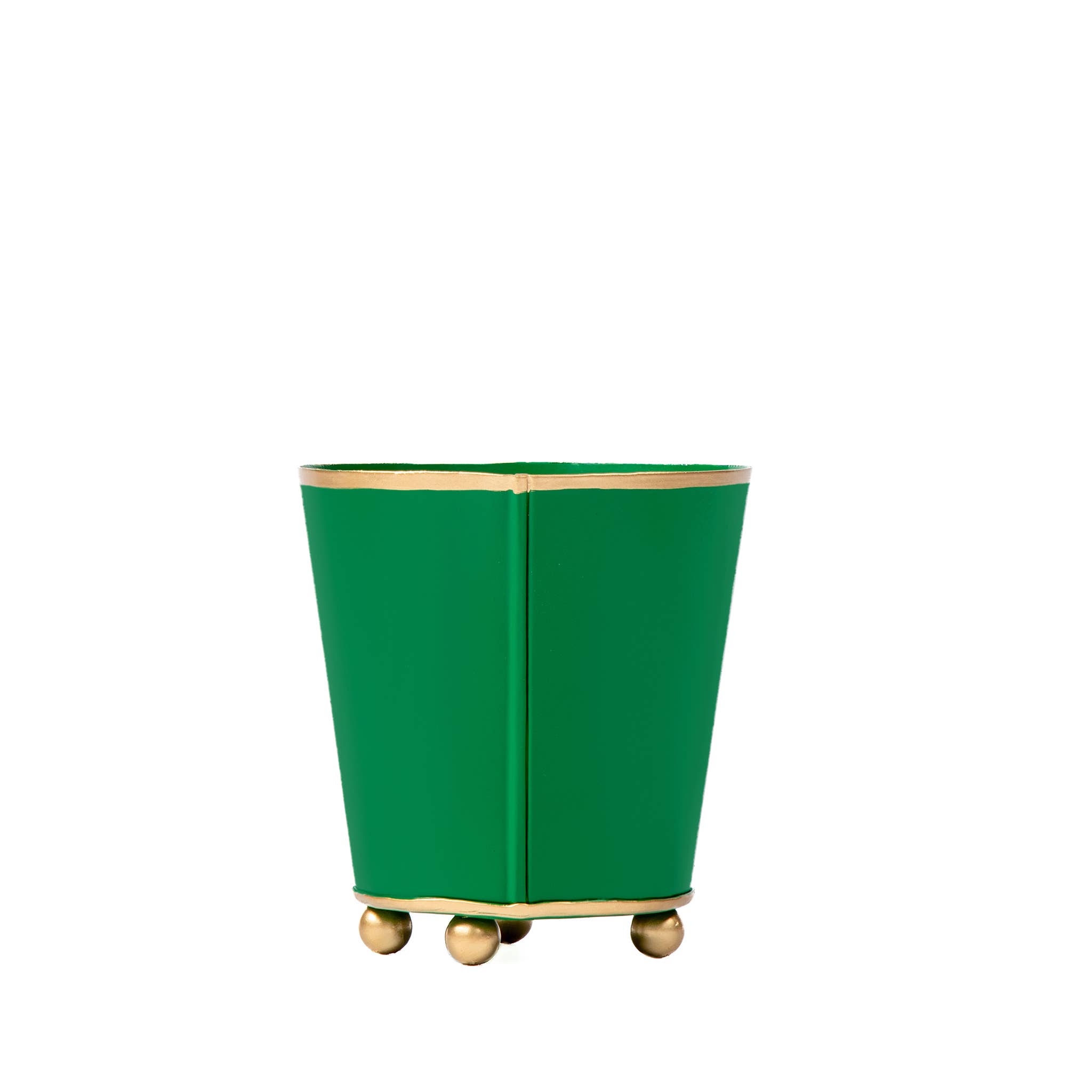 Mattie Round Cachepot Planter - Emerald Green for wholesale on Faire5