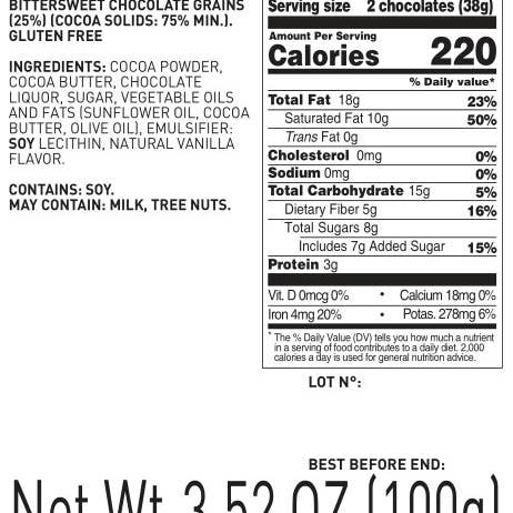 Venchi - Wholesale Chocolate - Chocoviar 75% 1kg bag