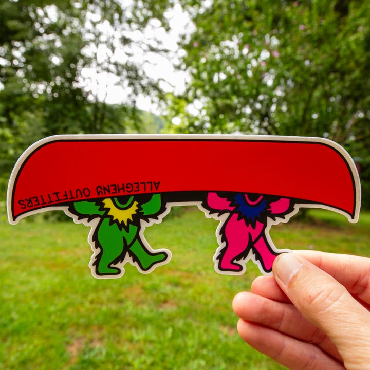 Allegheny Outfitters - Wholesale Sticker - Grateful Dead Bears Canoe Sticker1