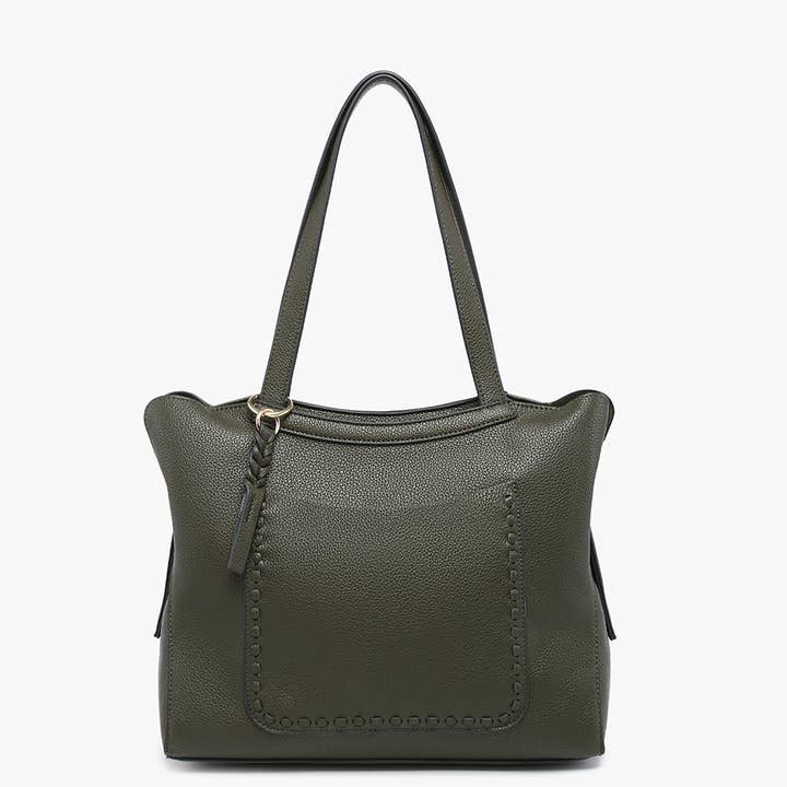 Jen & Co. - Vente Tote bag – femme - Sac à dos en cuir vieilli M2601 Hunter avec poche3