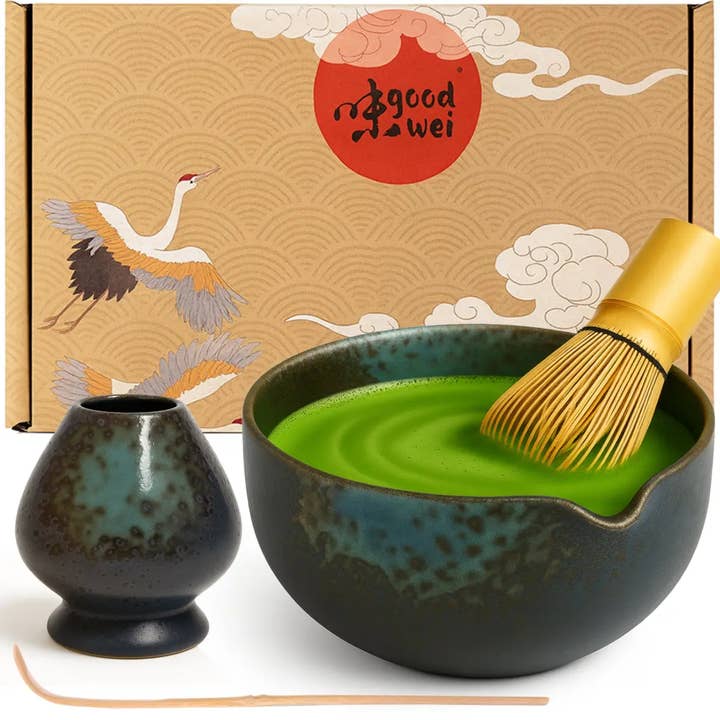 Juego de matcha "Rokusho" 80 con soporte para venta al por mayor de good wei