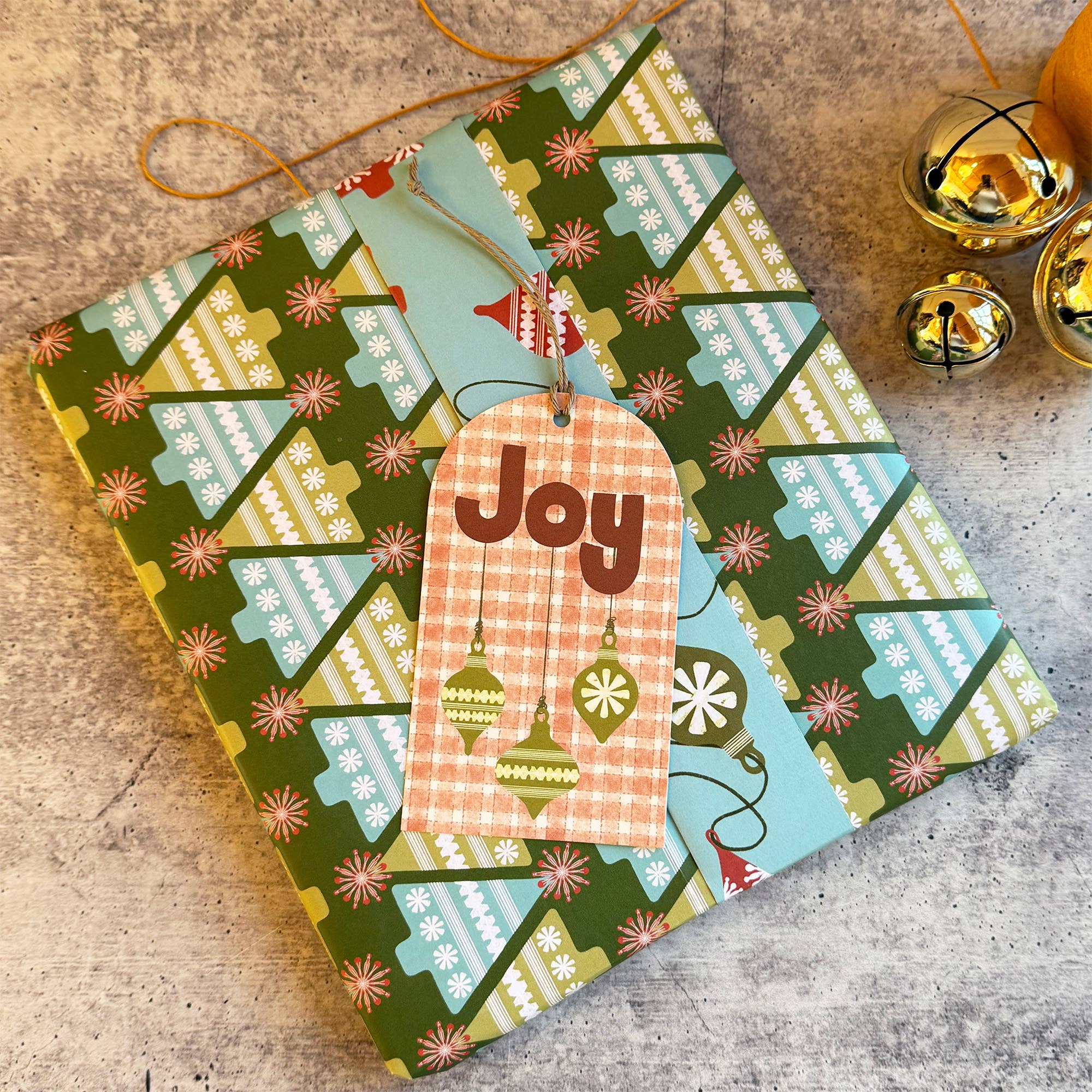 Slow Notes - Wholesale Flat Wrap - Scandinavian Vintage Trees Double-Sided Wrapping Paper4