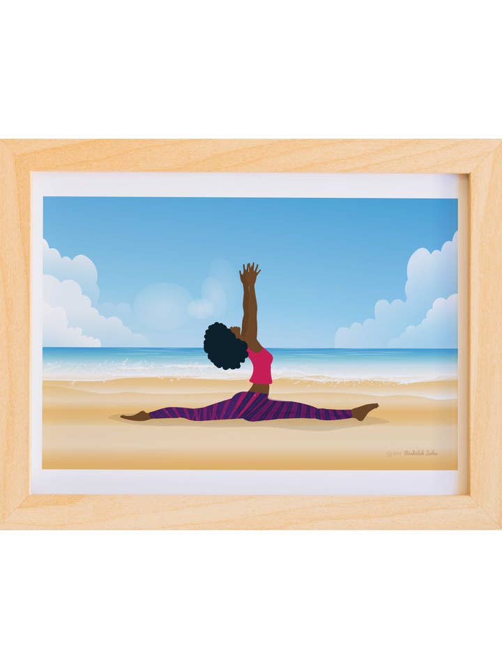 Hanumanasana 12 X 18 Yoga Art Print for wholesale by Soular Powered