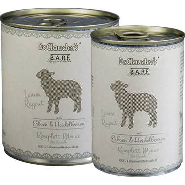 Dr Clauder's BARF Lamb Ragout Dog Complete for wholesale by Victory Pet Products Ltd