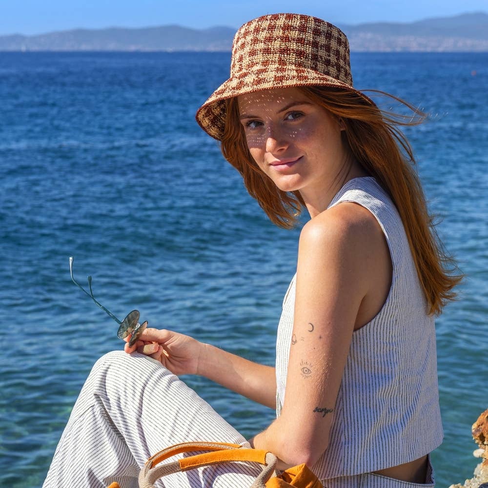 TRAVAUX EN COURS... - Wholesale Bucket Hat - Unisex - BOB RAPHIA checks9