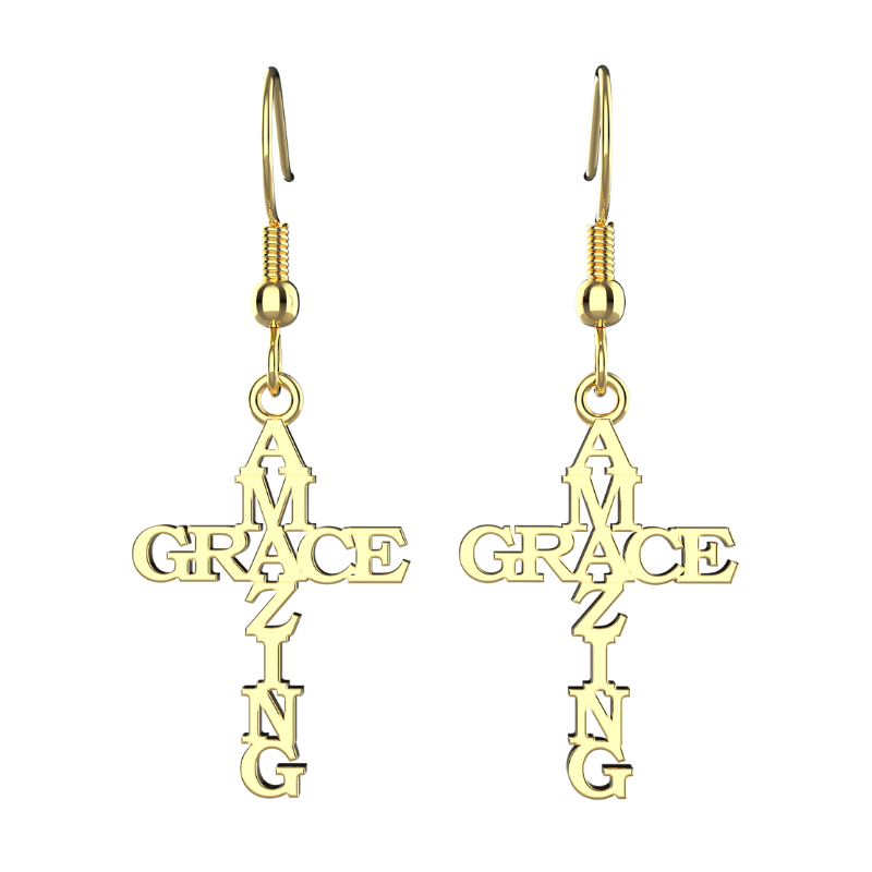 Positive Hope Designs - Wholesale Dangle Earrings - Amazing Grace Cross Earrings5