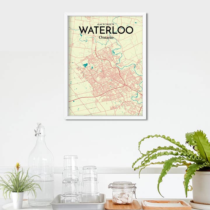 OurPoster.com - Wholesale Poster - Waterloo City Map Poster159