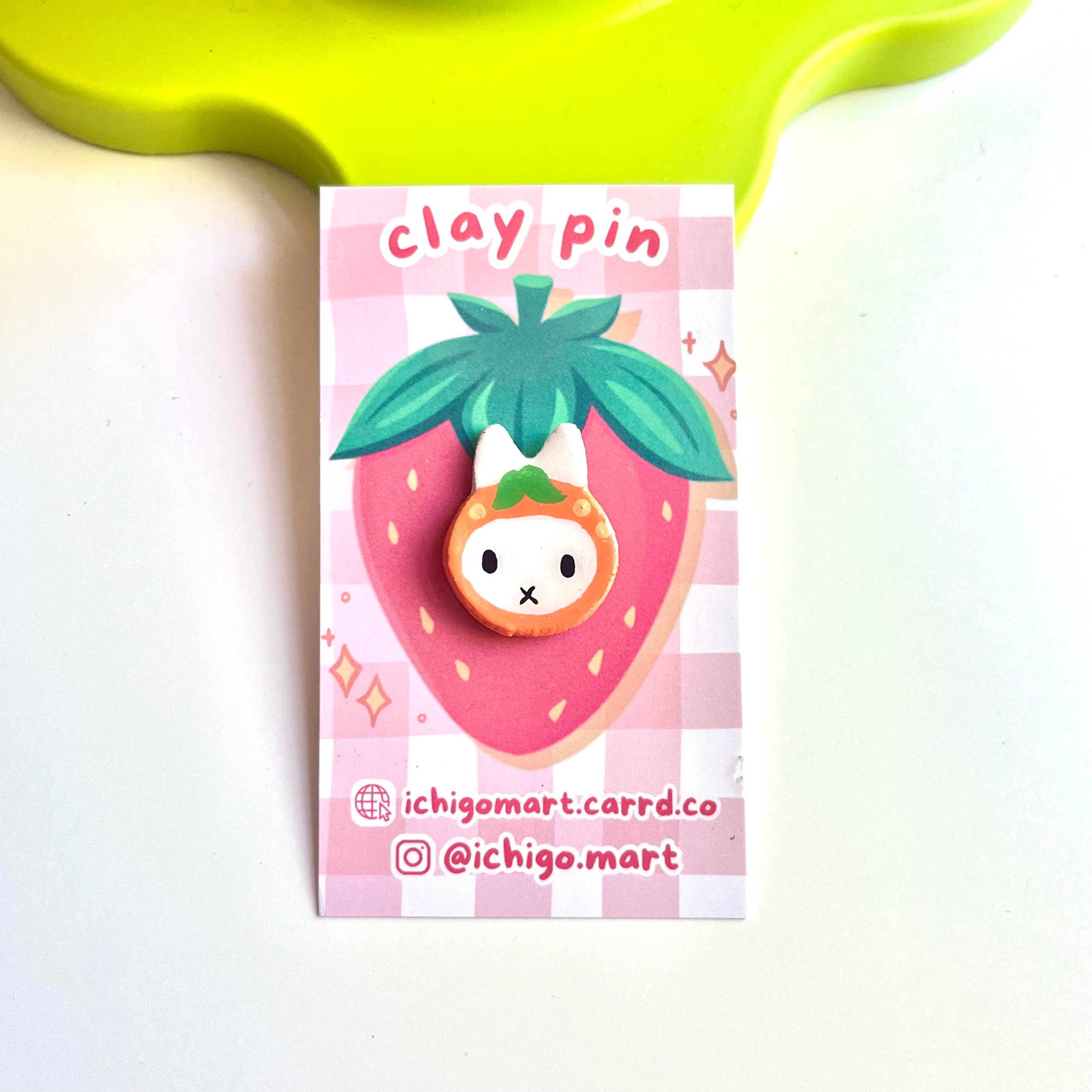 Ichigo Mart - Wholesale Lapel Pin/Button - Miffy Fruit Handmade Clay Pins5
