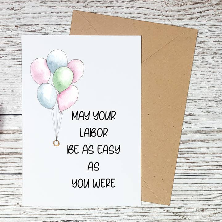 Biglietto divertente Baby Shower per la vendita all'ingrosso da parte di Sorry Not Sorry Co